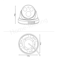 Home-Locking ip-camera dome met SONY ship POE 1944P 5.0MP. C-1245